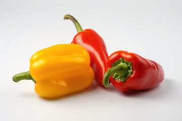 Wall Mural - pepper, white background, spicy hot, bell pepper, generative ai, Fresh tasty vegetables, Fresh ingredients, cooking ingredients