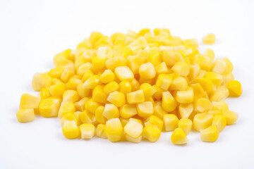 Wall Mural - Sweetcorn, white background, isolated, corn, generative ai, Fresh tasty vegetables, Fresh ingredients, cooking ingredients