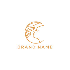 Beauty logo design, line art style