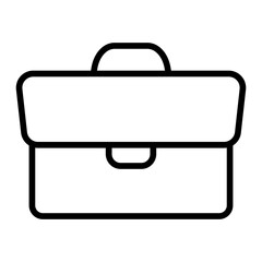 Wall Mural - briefcase icon. business bag icon. suitcase, portfolio symbol, linear style pictogram isolated on wh