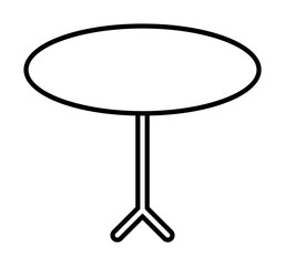 Poster - bistro table icon illustration on transparent background