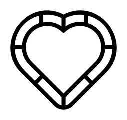 Poster - heart outline icon illustration on transparent background