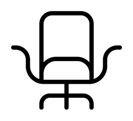 Canvas Print - office chair icon illustration on transparent background