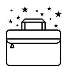 Poster - Bag briefcase icon illustration on transparent background