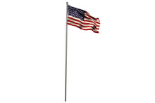 American Flag Waving On Pole
