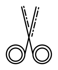 Poster - scissors icon illustration on transparent background