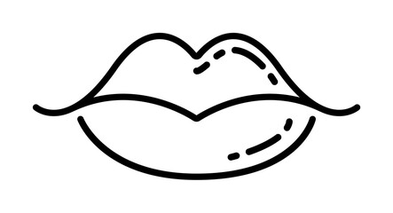 Poster - lips icon illustration on transparent background