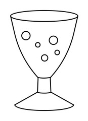 Poster - Cocktail drink icon illustration on transparent background