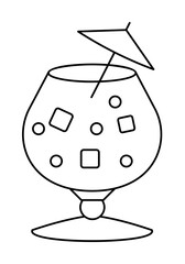 Poster - Cocktail drink icon illustration on transparent background