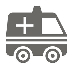 Poster - Ambulance icon illustration on transparent background