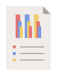 business charts icon illustration on transparent background