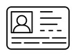 ID card, communication icon illustration on transparent background