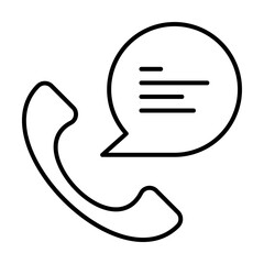 Poster - Phone call, communication icon illustration on transparent background