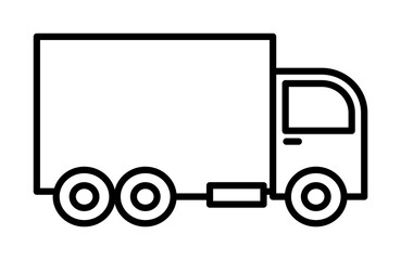 Poster - dam truck icon illustration on transparent background