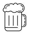 mug of beer dusk icon illustration on transparent background