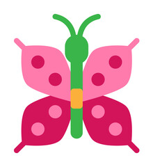 Sticker - Easter, butterfly icon illustration on transparent background