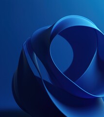 Wall Mural - abstract blue background with curved lines. generative ai