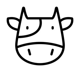 Poster - Cow, animal icon illustration on transparent background