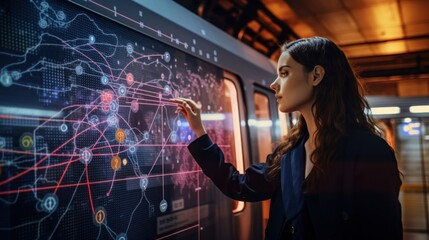 ai generated illustration ai technology helping people in everyday life.