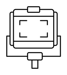 Poster - Camera, monitor icon illustration on transparent background