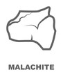 Malachite icon illustration on transparent background