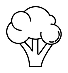 Poster - cauliflower dusk style icon illustration on transparent background