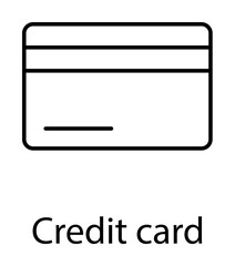 Sticker - credit card icon illustration on transparent background