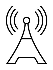 Sticker - Radio antenna icon illustration on transparent background