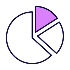 Poster - pie chart icon illustration on transparent background