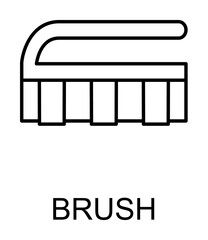 Poster - brush icon illustration on transparent background