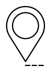 Poster - pin on the map icon illustration on transparent background