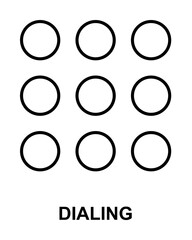 Poster - dialing icon illustration on transparent background