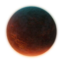 Wall Mural - arid exoplanet. planet with atmosphere. solar system.