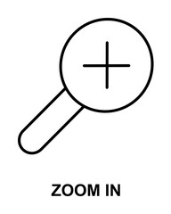 Sticker - zoom in sign icon illustration on transparent background