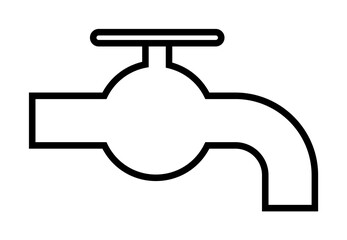 Poster - water tap icon illustration on transparent background