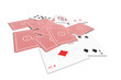 Ace of diamonds with playing cards