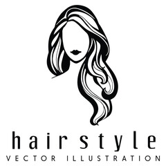 Hair style female vector illustration designs