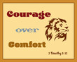 illustration of a courageous lion 