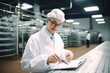 © VisualProduction - Food production inspection. Women checking food quality. Organic, bio, eco food. Generative AI.