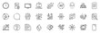 © blankstock - Icons pack as Speech bubble, Monitor and 360 degrees line icons for app include Face recognition, Green electricity, Boxes pallet outline thin icon web set. Time, Document. Vector