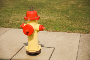 Wall Mural - fire hydrant on a street corner, symbolizing the crucial role it plays in ensuring public safety and protecting against the devastating effects of fires