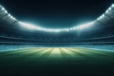 Fototapeta Sport - Photo of a soccer stadium at night. The stadium was made in 3d without using existing references.