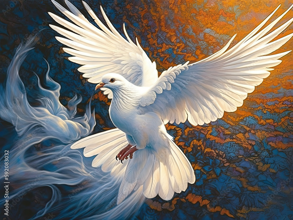 Holy Spirit Dove Illustration Stock Illustration | Adobe Stock
