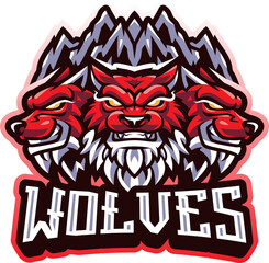 Wall Mural - Wolf esport mascot