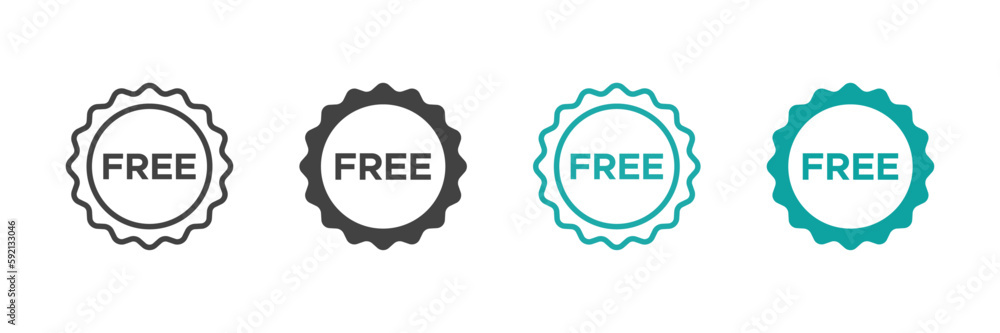 Free vector label illustration set. Free sticker set Stock Vector ...