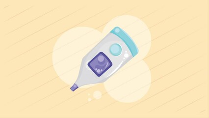 Sticker - thermometer medical tool measure animation