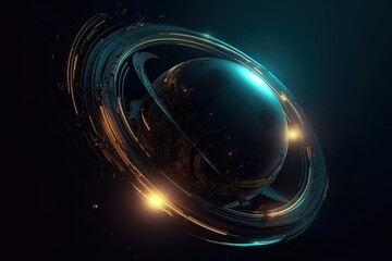 Wall Mural - close up space scene with planets, stars and galaxies. space galaxy background with planet and aster