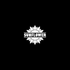 Sticker - Sunflower icon isolated on dark background