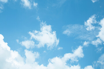 Wall Mural - clouds of blue sky and in the weather day outdoor nature environment abstract background