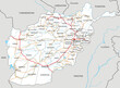 © pbardocz - High detailed Afghanistan road map with labeling.